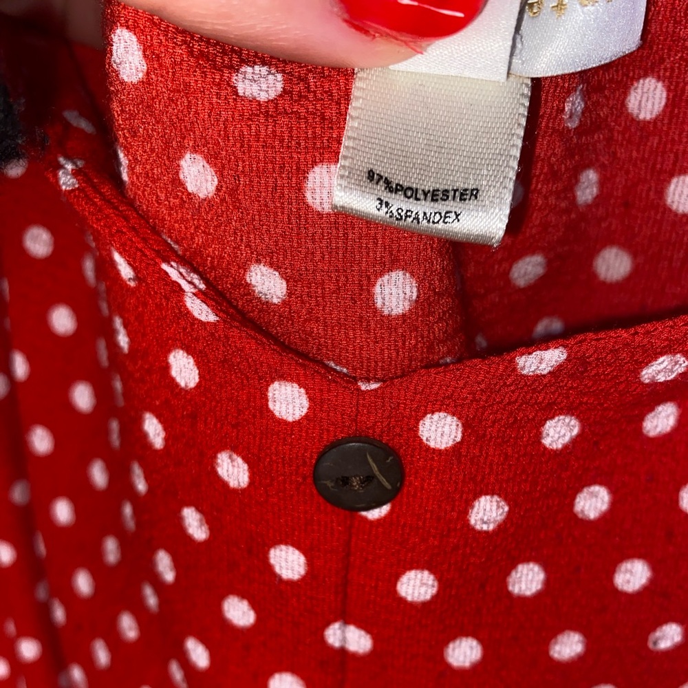 Red Polka Dot Crop Top - Picture 6 of 6